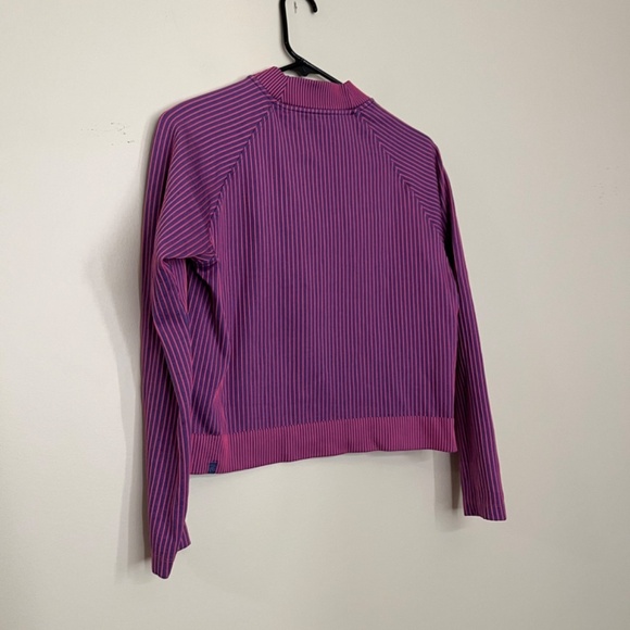 Lululemon Rest Less Cropped Half Zip Colour Rib Psychic / Sonic Pink 10 - Picture 9 of 11